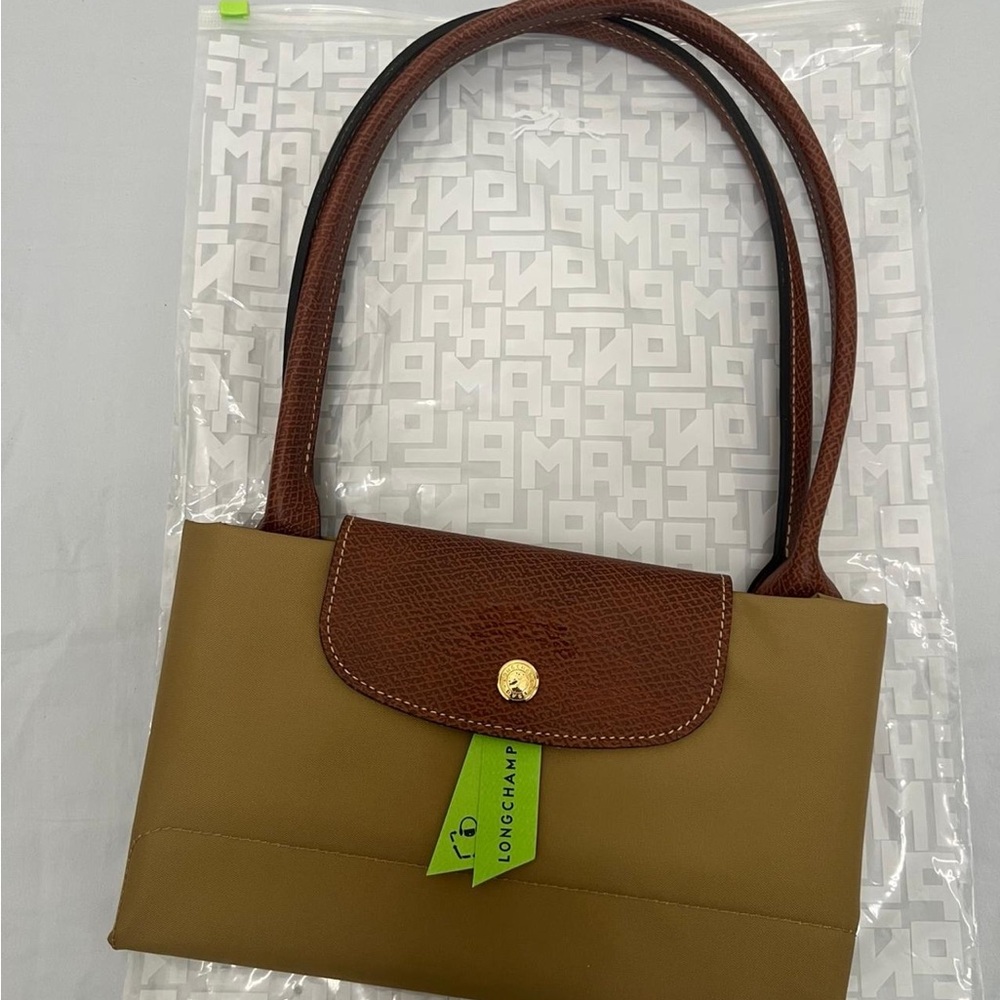 Longchamp Tan Tote with Brown Leather Trim - Picture 3 of 3